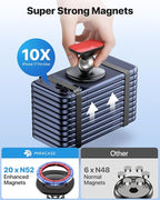 for MagSafe Car Mount【Strong Magnets】 Magnetic Phone Holder for Dashboard，360 Adjustable Car Phone Holder, Compatible with Garmin GPS iPhone Android and All Smartphones, Black