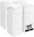 AIDEA Microfiber Cleaning Cloth White-600PK, Soft Microfiber Towels for Cars, Absorbent Cleaning Rags, Lint-Free Streak-Free Wash Cloths for House, Kitchen, Window,11.5"×11.5"