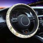 Flowers Colorful Floral Spring Steering Wheel Cover Car Accessories Cute for Women Girls Girly Universal 15 Inch Neoprene Auto Interior Decor Anti Slip Car Truck Protector