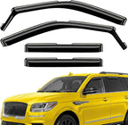 Extra Durable Window Deflectors in-Channel Window Visors Rain Guards Fit for Lincoln Navigator 2018-2024, Sun Visors, Wind Vent for Shades, Exterior Car Accessories - 4 pcs. AG0931