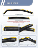 in-Channel Window Rain Guard for Fit for Chevy Malibu 2016-2025(9 Gen) Rain Guards Side Window Visors Low Profile Vent Visor Window Deflectors Vent Shades Car Accessories