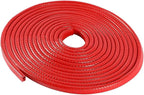 Car Door Edge Guards, 16Ft Rubber Seal Car Door Edge Trim, U Shape Door Edge Protector Guard, Aluminum Weather Proofing Automotive Door Edge Molding Protection for Most Car (Red, 16Ft)