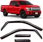 Voron Glass in-Channel Extra Durable Rain Guards for Ford F150 2015-2020 SuperCab, Window Deflectors, Vent Window Visors, 4 Pieces - 230095