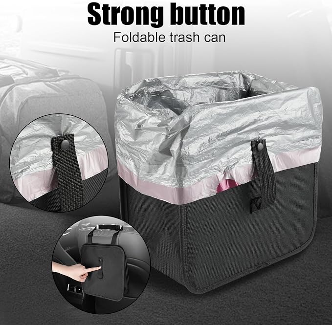 Foldable Trash Can, Collapsible Garbage Bag for Car, Hanging Waterproof Leakproof Storage Bag, Automotive Interior Accessories, Multifunctional (2 Gallon)