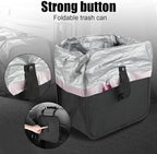 Foldable Car Trash Can, Collapsible Garbage Bag for Car, Hanging Waterproof Leakproof Trash Can Storage Bag, Automotive Interior Accessories, Multifunctional Car Storage Bag (3 Gallon)