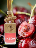 Ikeda Car Air Freshener: Hanging Car Smell Air Freshener | 10ml Hanging Car Perfume | Long Lasting Fragrance | Strong Scents Diffuser for Auto Home (Cherry|Square)