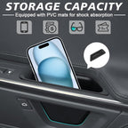 Upgrade 4PCS Front & Rear Door Side Storage Organizer fit for Rivian R1T/R1S 2026 2025 Gen2 Interior Accessories Inner Door Handle Storage Box Insert Tray ABS Material Anti-Scratch