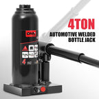4 Ton / 8000 lbs Lifting Automotive Welded Hydraulic Bottle Jack for Car SUV Pickup, Auto Repair, with Manual Handle & Carrying Storage Case, Black