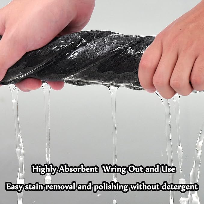Thickened Magic Cleaning Cloth,8 Pcs Lint Free Cloth,Reusable Microfiber Cleaning Rag for Windows,Mirror,Glass,Car,Gray