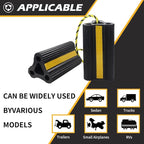 Wheel Chocks for RV Trailer Camper Trucks and Aircraft, Versatile Heavy Duty Rubber Wheel Chocks Block with 3 Reflective Strips, Tire Wheel Immobilizers & Chocks, [2pair/4pack with Rope]RV Accessories