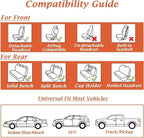 Coverado Seat Covers, Car Seat Covers Front Seats, Gray Car Seat Cover, Waterproof Car Seat Covers, Car Seat Cushion, Front Car Seat Covers Leatherette Car Seat Protector Universal Fit Most Cars