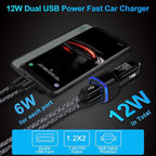 Car Charger iPhone, 5Pack 2.4A 12V USB Adapter Car Cigarette Lighter USB Charger Car Plug for iPhone 17 16e 16 15 14 13 12 11 SE XR XS X 8 7 6,Samsung Galaxy S25 S24 S23 S22 S21 S10 S9,Android,Kindle