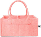 Mr. Pen- Baby Diaper Caddy Organizer, Pink | Nursery Storage Bin and Car Organizer for Diapers and Baby Wipes