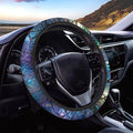 Auto Steering Wheel Covers Comfort Anti-Slip Safety Stretch-on 14-15 inch, Colorful Snake Skin Easy Fix Machine Washable Steering Wheel Protection