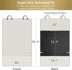 SUV Cargo Liner for Dogs, Water Resistant Pet Cargo Cover Dog Seat Cover Mat for SUVs Sedans Vans with Bumper Flap Protector, Non-Slip, Large Size Universal Fit, Beige