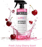 Tesla Seat Cleaner & Stain Remover, Tesla Interior Cleaner for White & Black Vegan Leather | Tesla Model Y Juniper Accessories 2026 & Tesla Model 3 Accessories, S/X/Cybertruck (Cherry Pink)