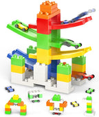 DIY Building Blocks Car Ramp Race Track Toy for Kids, STEM Gift | Creative Blocks, Many Models, Open-Ended Car Ramp Toy for Toddlers to Build, Rebuild & Race