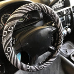 Boho Steering Wheel Cover for Women Men Baja Blanket Enthic Car Steering Wheel Cover Ethnic Car SUV Wheel Protector, Breathable, Anti-Slip, Odorless, Universal Fit 14.5-15 Inch