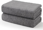 Car Drying Towels, 2 Pack Professional Microfiber Towels for Cars, Scratch-Free, Highly Absorbent Drying Towel for Cars, SUVs, RVs, Trucks, and Boats, 35 x 25 inch, Grey