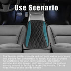 Car Center Console Cover, Universal Leather Waterproof Armrest Seat Box Cover Protector, Comfortable Car Decor Accessories Fit for Most Cars, Vehicles, SUVs-gem green