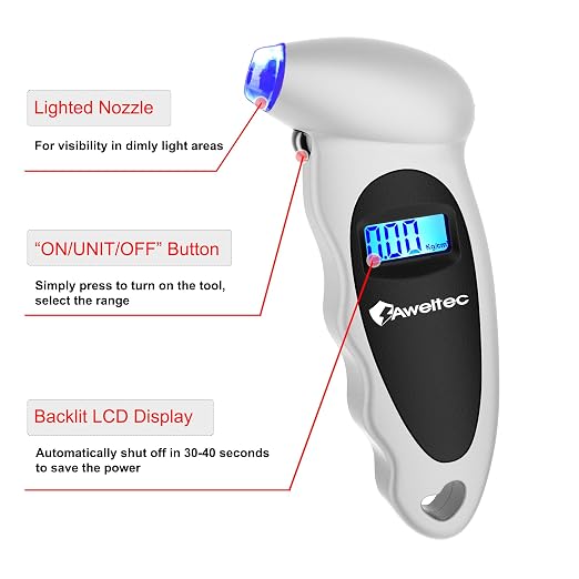 Digital Tire Pressure Gauge,Accurate Cars Air Gauge 150 PSI,Silver | 0-150PSI Calibrated,Accurate in 0.1 Increments,4 Measurement Units,Backlight LCD&Nozzle Light,for Everyday Vehicles