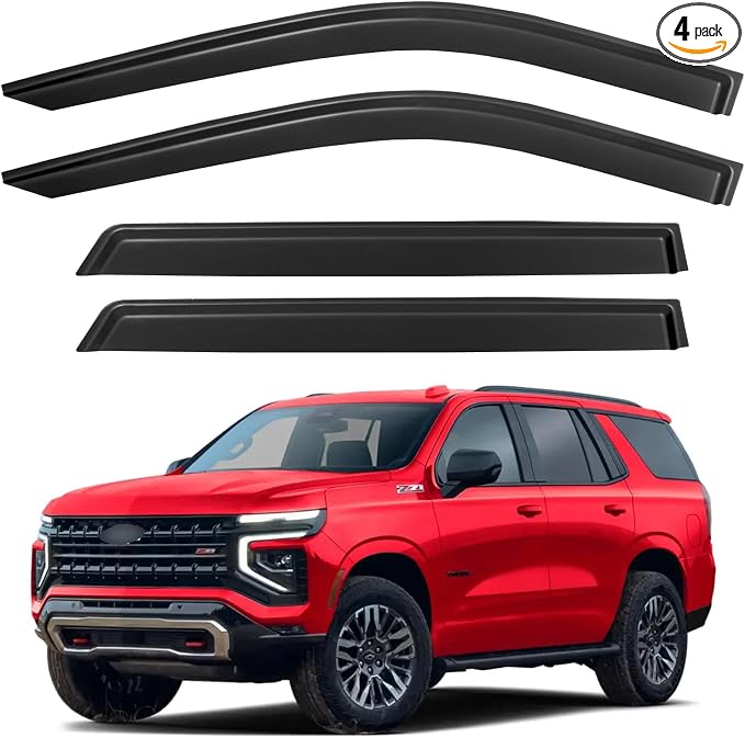 Window Visors Rain Guards for 2021-2026 Chevy Tahoe/GMC Yukon, Out-Channel Window Vent Wind Deflectors Visors Shades (Not for Yukon XL)