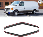 in-Channel Window Visor for 1992-2006 Ford E-150 E-250 E-350 E-450 E-550/ E150 E250 E350 E450 E550, Rain Guards Shields Vent Deflector Shade Wind Dark Smoke for 92-96 Ford Econoline Van, 2PCS