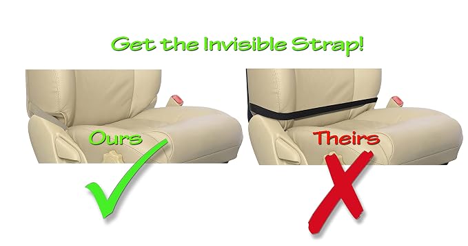 Luxury Clean-Edge Kick Mat - Seat Back Protector and Seat Cover with Invisible Strap and Stiff Edging (1 Mat)