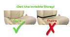 Luxury Clean-Edge Kick Mat - Seat Back Protector and Seat Cover with Invisible Strap and Stiff Edging (1 Mat)
