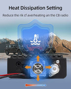 KSUN Mobile Transceiver Radio for Vehicle Truck with Cigarette Lighter Plug Dual Band VHF/UHF Mini Car Radio Long Range CB Two Way Radio for Driver Off Road,UV5200D