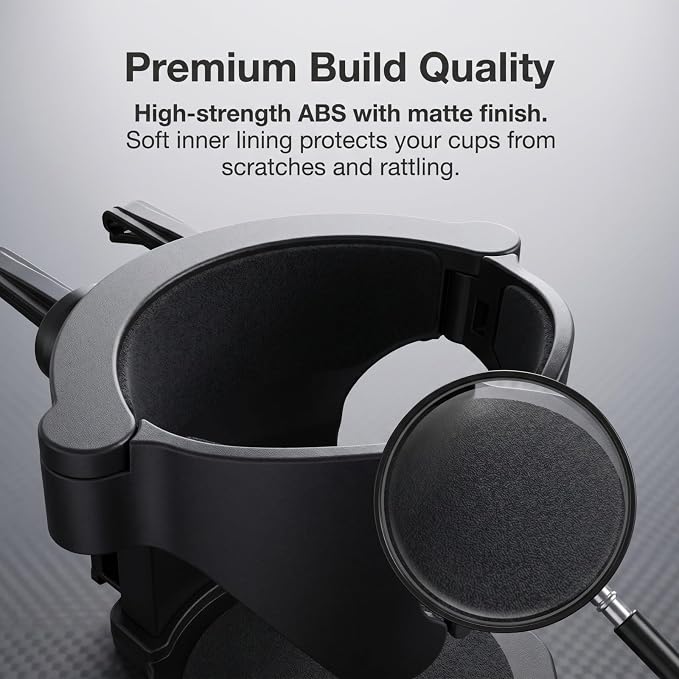 Car Cup Holder, Stable Cup Holder Expander for Car Air Vents, Car Ashtray Holder, Suitable for Sedans SUVs Trucks with Horizontal Blade Vents (Black)