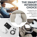 Car Visor Sunglasses Holder, Magnetic Vehicle Sun Visor Eyeglasses Hanger Ticket Card Holder Clip, Auto Interior Sunvisor Glasses Mounter Organizer, Universal for Vehicles (White)