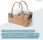 Mr. Pen- Baby Diaper Caddy Organizer, Earthy Clay | Nursery Storage Bin and Car Organizer for Diapers and Baby Wipes