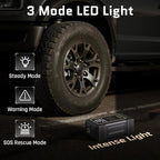Powerful 12000mAh Heavy Duty Tire Inflator Portable Air Compressor, 7X Faster, 150PSI Dual Power 12V&Cordless Air Pump for Car Tires, Pickup Trucks, Jeeps, SUVs & RVs. Digital Pressure Gauge