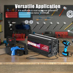 3000 Watt Power Inverter 24V to 110V 120V DC to AC with 4 AC Outlets, LCD Display, USB Port & Remote Control for Home, RV, Vehicle, Truck, Off-Grid Solar System, Heavy Duty Outdoor Camping