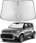Windshield Sunshade Compatible for Kia Soul 2014-2017 2018 2019, Sun Visor for Front Windshield & Window Sun Shade Cover, UV Heat Blocker & Protector, Car Accessories