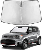 Windshield Sunshade Compatible for Kia Soul 2014-2017 2018 2019, Sun Visor for Front Windshield & Window Sun Shade Cover, UV Heat Blocker & Protector, Car Accessories
