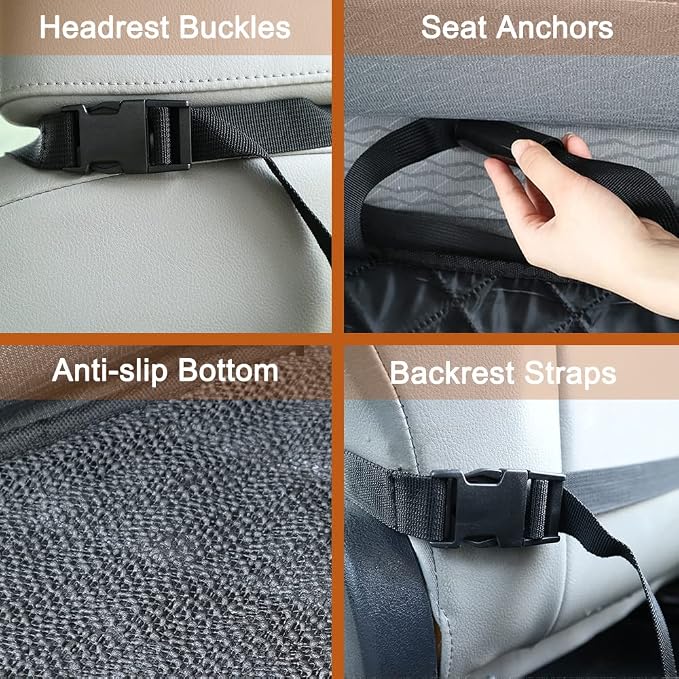 2PCS Dog Car Front Seat Covers Scratch-Proof Pet Car Seat Cover Non-Slip Car Seat Protector for Dogs Bucket Seat Cover for Trucks, Cars & SUVs