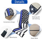 Waterproof Car Seat Cover for Front Seats, Protector for Cars SUVs Trucks, Sweat Towel Seat Covers Bucket for Gym,Workout,Beach,Hiking,Running and Swimming (American Flag Black, 2PCS)