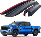 Goodyear Shatterproof Window Deflectors for Trucks GMC Sierra 2019-2026 Crew Cab, Tape-on Rain Guards, Vent Deflector, Vent Visor, Truck Accessories, 4pcs- GY003181LPv