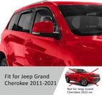 Voron Glass in-Channel Extra Durable Rain Guards for Jeep Grand Cherokee 2011-2021, Window Deflectors, Vent Window Visors, 4 Pieces - 220125