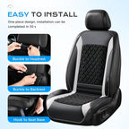 Coverado 2026 New Cooling Car Seat Cover Front Seat, 12V-24V Air Flow Ventilated Cushion with 8 Cooling Fans, Universal for Car SUV Pickup Truck, Ash Gray
