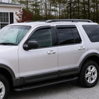 Tape-On Rain Guards for Ford Explorer 2002 2003 2004 2005 2006 2007 2008 2009 2010, Window Visors Vent Wind Deflectors-4PCS