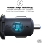USBC121M ReVolt Universal Cigarette Lighter Single Device Compact One Port USB Car Charger, Fast Charge One Device Quickly, Black/Space Gray