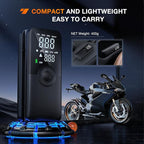 Tire Inflator Portable Air Compressor Rechargeable Battery Cordless 150PSI Faster Inflation Pump with Pressure Gauge for Car Motorcycle Bicycle Ball
