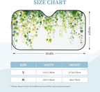 Windshield Sun Shade Watercolor Botanical Leaf Boho Car Front Window Sunshade Cover for Truck SUV Blocks UV Rays Automotive Visor Interior Protector 51 x 27.5 inch