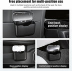 Car Trash Can, Car Garbage Bin with Lid & Handle - Leak-Proof Mini Trash Can for Car, Truck, SUV - Essential Car Accessories for Organization (Black)