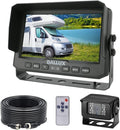 Heavy Duty Vehicle Truck Bus Backup Camera System,Waterproof Night Vision Rear View Camera with 7 inch Monitor+66ft 4 PIN Camera Cable for Bus Truck Van Trailer RV Campers Motor Home(12V 24V)
