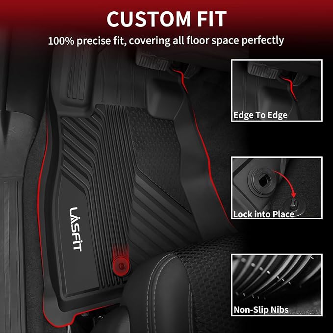 Floor Mats Fit for Subaru Forester 2024 2023 2022 2021 2020 2019 | All Weather TPE Custom Fit Easy Clean Durable No-curling Floor liners for Subaru Forester 2019-2024 1st & 2nd Row Car Mats