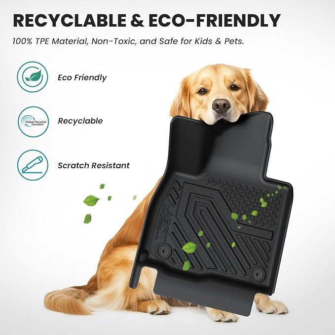 Floor Mats & Backrest Mats & Cargo Mat for Hyundai Palisade 7/8 Seats 2026 (Only Fit Gas, Not Fit Hybrid), All Weather TPE Custom Fit Car Mats Floor Liners, Full Set Mats Accessories, Black